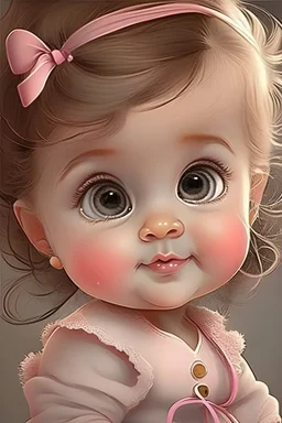 Beautiful baby girl cartoon