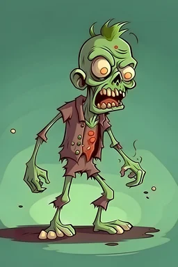 zombie, cartoon style