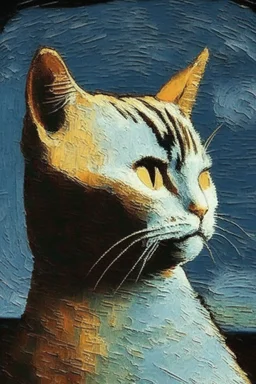 Portrait of a cat by Van Gogh