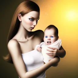 woman holding a baby girl