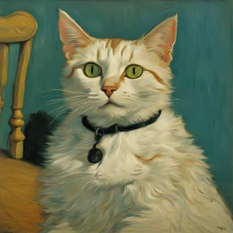 Portrait of a cat by Van Gogh