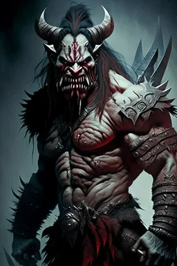 humanoid monster demon brutal beast medival warrior barbarian