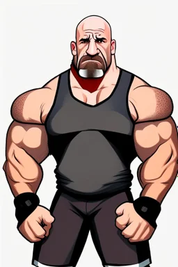 Bill Goldberg American football player ,cartoon 2d