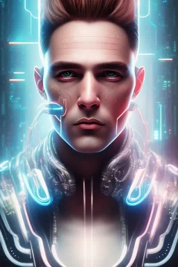 cyberpunk, head, men, portrai, tron