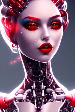อนิเมชั่น หุ่นยน ผู้หญิง ตาสวย ริมฝีปากแดง