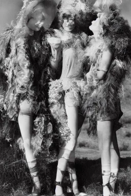 Four Ziegfeld Girl on short jeans