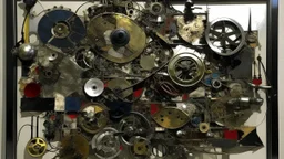 metallic collage, Jean Tinguely style