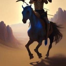 ultra detailed portrait of Jacobo Santiago Mozos riding an arabian horse,wearing plate armor, extremely detailed digital painting, in the style of fenghua zhong and ruan jia and jeremy lipking and peter mohrbacher, mystical colors, rim light, beautiful lighting, 8 k, stunning scene, raytracing, octane, trending on artstation