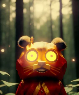 Wes Anderson photographer, night forest, Ultra realistic matryoshka, Japanese style, wide angle view, magic, fireflies, soft color, highly detailed, unreal engine 5, ray tracing, RTX, lumen lighting, ultra detail, volumetric lighting, 3d, finely drawn, high definition.