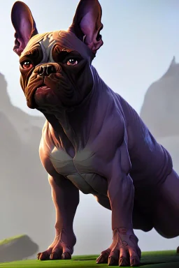 alien french bulldog musculature hulk body HD strong french bulldog hulk marvels Warcraft 64k