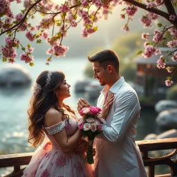 A hyper-realistic, Lovers of paradise and perform beautiful deeds , full size ,Photo Real, HOF, full size, practicality,manufacturability,performance, (((realism, realistic, realphoto, photography, portrait, realistic, elegant, charming, , professional photographer, captured with professional DSLR camera, trending on Artstation, 64k, ultra detailed, ultra accurate detailed, bokeh lighting, surrealism, Thomas Kinkade backgroun