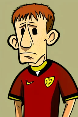 Oliver McBurney Footballer r cartoon 2d