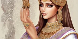 Arab princess, beautiful, innocent, angelic features, Arab clothes, portrait, high details