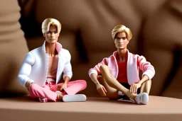 Ken is sitting on Barbie Wotefak