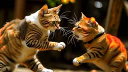 funny fighting cats