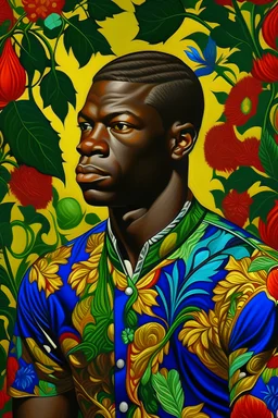 painting inspired by Kehinde Wiley