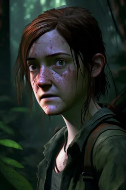 ellie williams pretty the last of us 2 in forest