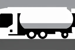 white fuel tanker truck with black cow spots