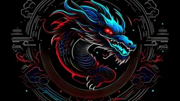 Dark Style Aesthetic wallpaper Neon Year of the dragon realism
