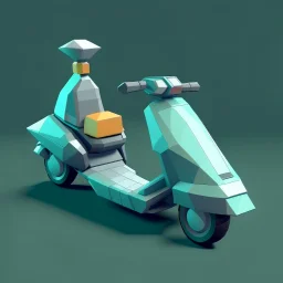 lowpoly spaceship scooter