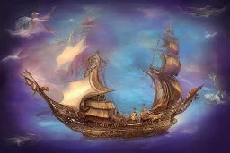 Fantasy sky ship