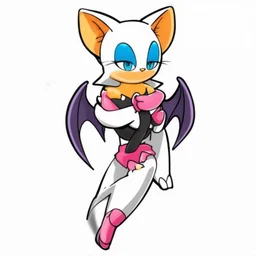 Rouge the Bat, sitting in a chair