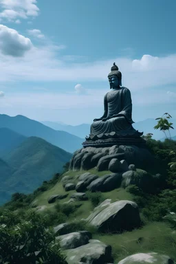 Buddha on a mountain top