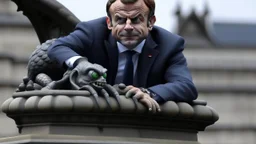 macron en gargouille