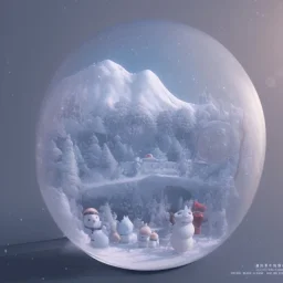 Snow globe, studio ghibli characters, hyper realistic