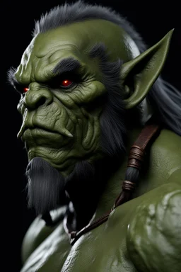 Orc with grey skin soft features