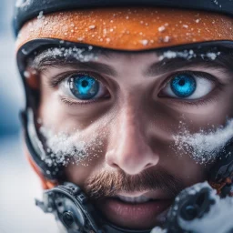 snowboarding in eyes, intricate, 8k, macro photography