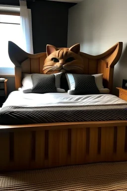 bed that is shaped like a cat