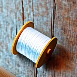 spool of thread on windowsill