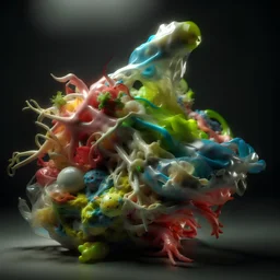 Realist Bacteria devouring plastic