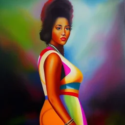 Full body portrait, painting, medium shot lady HotTopicKids