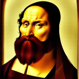 Retrato de un hombre llamado Jacobo Santiago Mozos con el estilo de Leonardo da Vinci