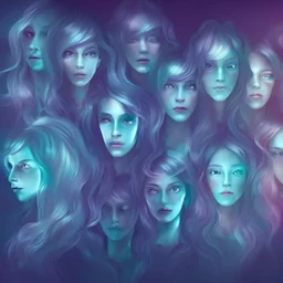 single human with multiple faces ,6 consciousnesses, single human, anatomically correct,mysterious, dramatic backlighting, intricate,dream, artstation, concept art, smooth, sharp focus, illustration,mythical,dreamlike,beatiful colors