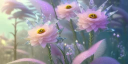 crystal subtle flower in a galactic ambiance beautiful fairy, transparent, delicate colors, in the foreground, full of details, smooth，soft light atmosphere, light effect，vaporwave colorful, concept art, smooth, extremely sharp detail, finely tuned detail, ultra high definition, 8 k, unreal engine 5, ultra sharp focus