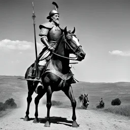[hig res photo by Miguel de Cervantes] what is Don Quixote not capable of making the difference and fiction? real disjunction or no willingness to face the reality? or is the reality too difficult to deeply understand?