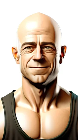 It could generate avatar images with personality reactions, based on the photo below. bald, muscular, for body builder. Generate photos with personalities: sadness, happiness, amazement, happiness, surprise, remove image background