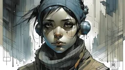 CREATE AN IMAGE based on the style of Enki Bilal