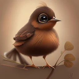 A cute brown bird, avatar