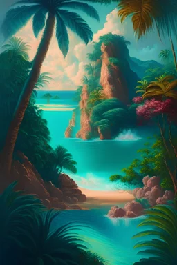 A painting describing paradise