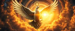 extrapolate a yoga twisted golden mean close up on the universal eye of the hyper winged ascendent blessed beyond imagination holy spirit dove in the spiral dust storm of the master merkaba orchestral fat cat gemini math tao oracle in megacosm the true universe beyond our dimensions