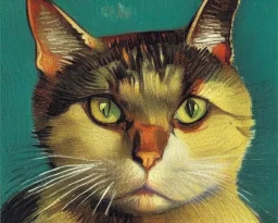 Portrait of a cat by Van Gogh