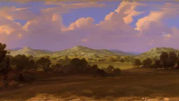 texas hill landscape by poussin