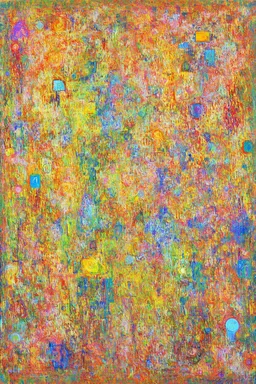 The field of probabilities; a mashup of Kandinsky and Klimt on a Post-Impressionistic pastel background.