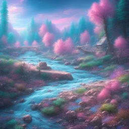 Pink river