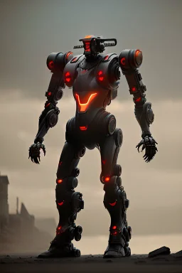 dark armor robot ai soldier mech dystopian scary gladiator predator monster