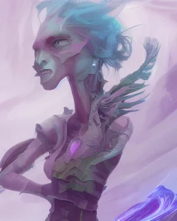 an ethereal and pastel alien creature, with shifting limbs and slender composition, is climbing through a strange wild landscape , highly polished, chrome airbrush style, dreamlike composition, color penciling color palette, surrealistic retro-futurism, rotoscoping, psychedelic pop aesthetic, Camilla d'errica, pop surrealism, highly detailed, arthur lismet, artstation, 1960s psychedelic drawing with art nouveau motifs, munch, vibrant, extra terrestrials art, vintage , anime